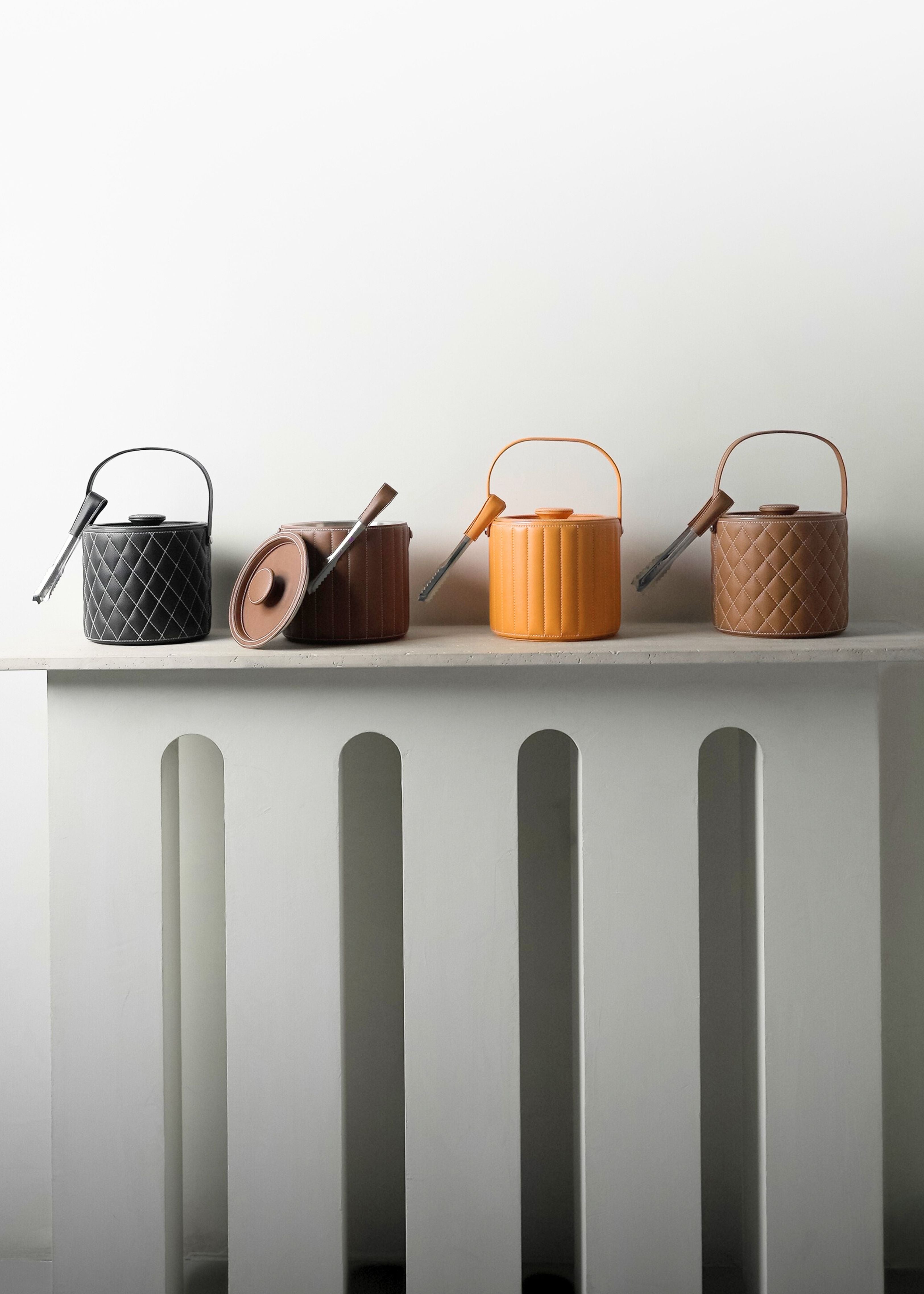 leatherette ice buckets 