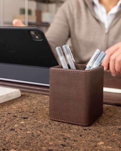 leather wrapped ​Luxe Desk Set - The Good Guy