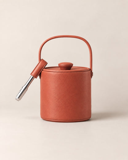 leather wrapped ​Luxe Ice Bucket - The Good Guy