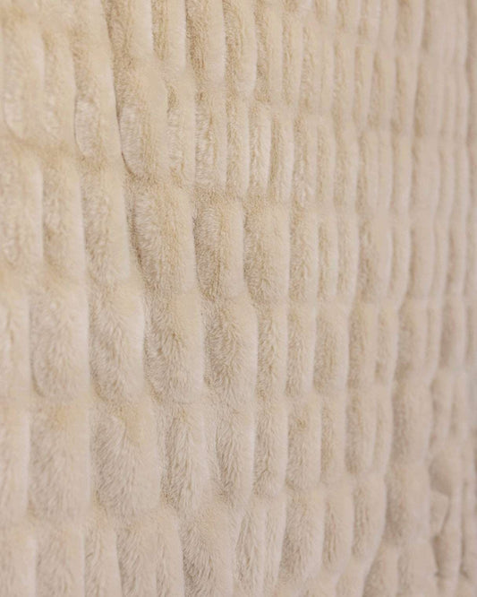 Ivory Cream white fluffy throw blanket