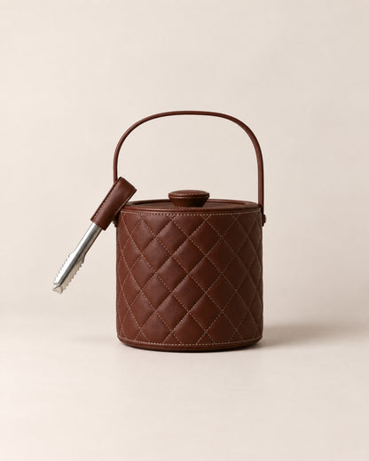 leather wrapped ​Luxe Ice Bucket - The Good Guy