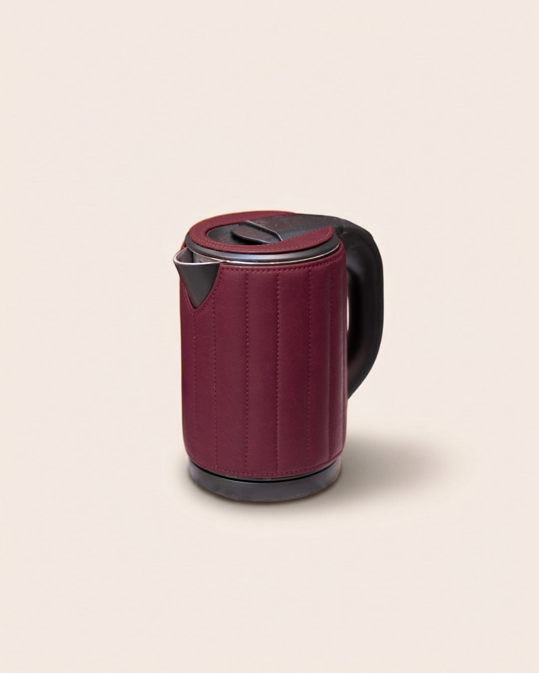 leather wrapped ​The Kettle | Vegan Leather Electric Kettle - The Good Guy - Burgundy (New) / EU/GCC 220-240V / No Stitching