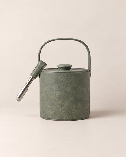 leather wrapped ​Luxe Ice Bucket - The Good Guy