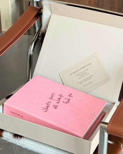 Artistic Typographic Pink Jewelry Box Packaging - ready to gift