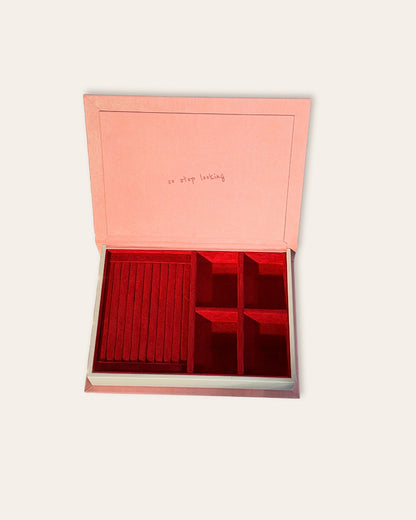 Artistic Typographic Pink Jewelry Box